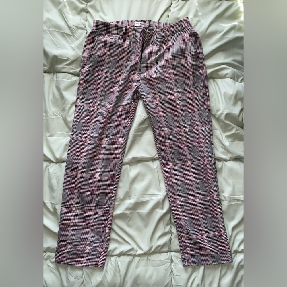 business casual  plaid trousers